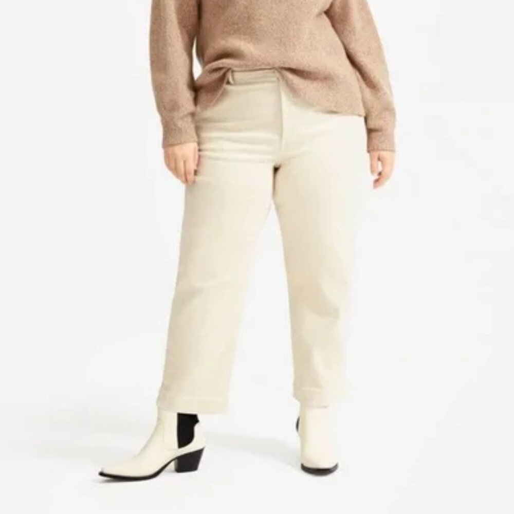 Everlane Women's The Straight-Leg Crop Pants in Sandstone Size 2